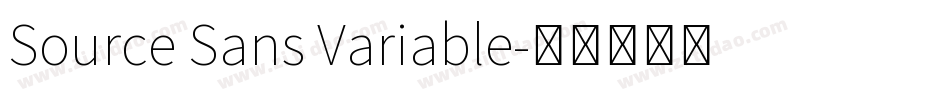 Source Sans Variable字体转换